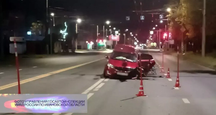 В Иванове пьяный водитель врезался в островок безопасности на улице Куконковых