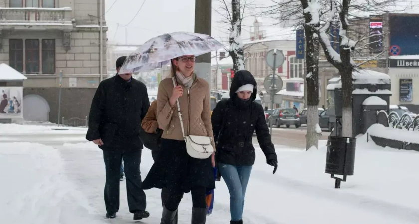 В воскресенье, 26 января, в Ивановской области синоптики прогнозируют мокрый снег и дождь