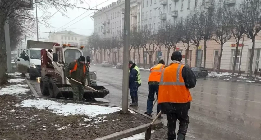 В Иванове после полного схода снега вылезли мусорные "подснежники"