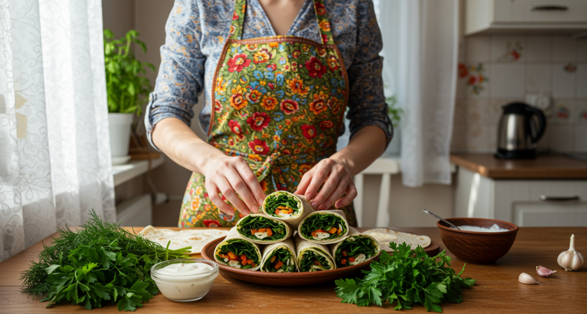 Легко, быстро и удивительно вкусно: используем лаваш для аппетитных рулетиков — разлетаются моментально