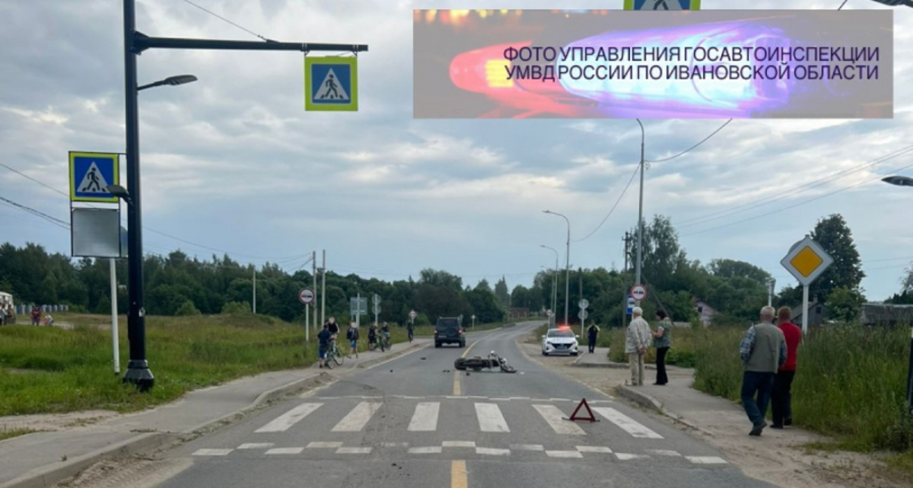 Мопедист получил серьезные травмы в ДТП с УАЗом в Ивановской области