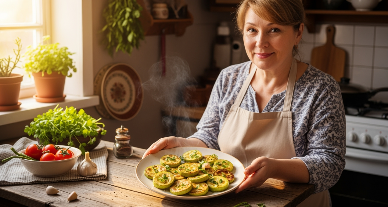 Жареные кабачки с чесноком: невероятно вкусная закуска, от которой у домашних за ушами трещит