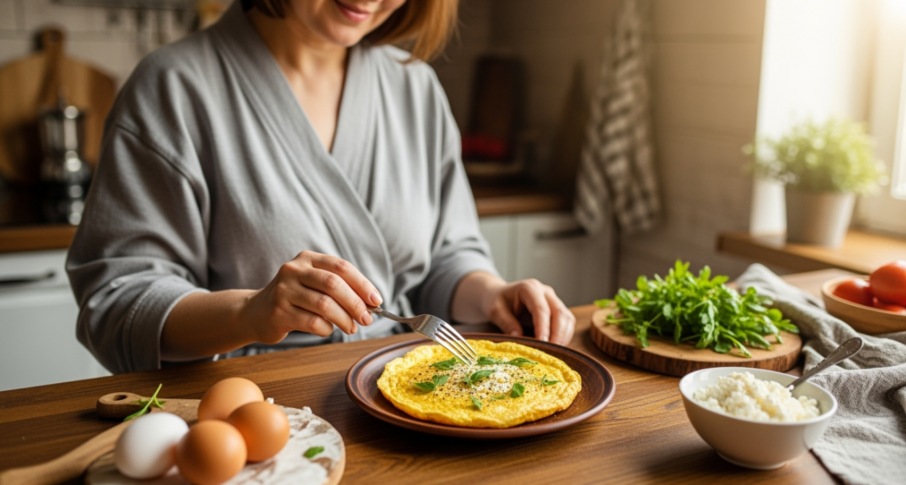 Завтрак за 5 минут из яиц и творога: простой рецепт вкуснятины, который изменит ваше утро