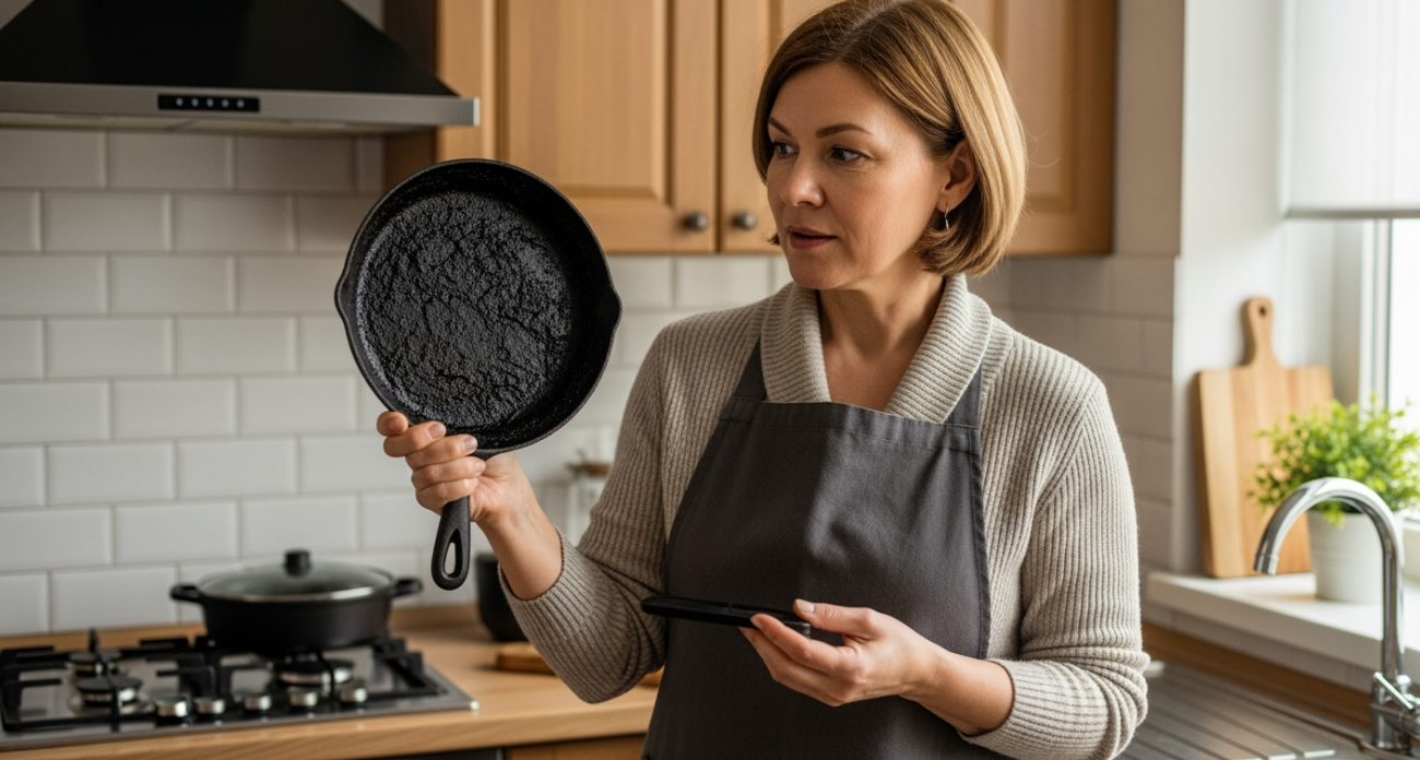 Почему хозяйки держат сковороды в пакетах с нашатырем: метод изменит вашу кухню навсегда