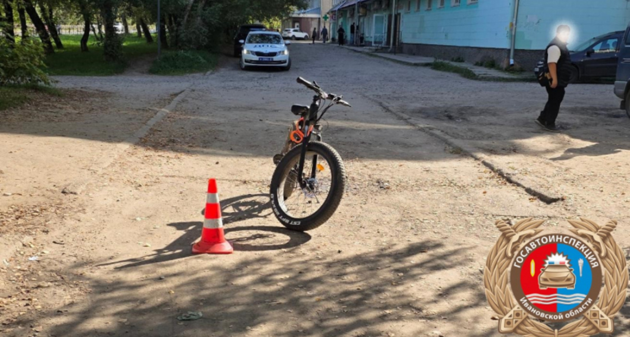 14-летний велосипедист на электробайке протаранил 7-летнего ребенка на тротуаре в Кинешме