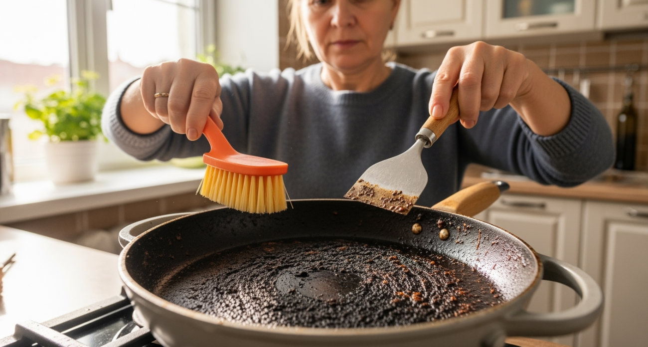 Знакомая чуть не сожгла чугунную сковороду, пытаясь очистить 8-летний нагар — теперь я знаю 7 безопасных способов