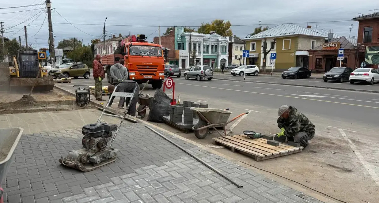 В Шуе до 30 ноября завершат масштабное преобразование центра города с велопарковкой и кизильником