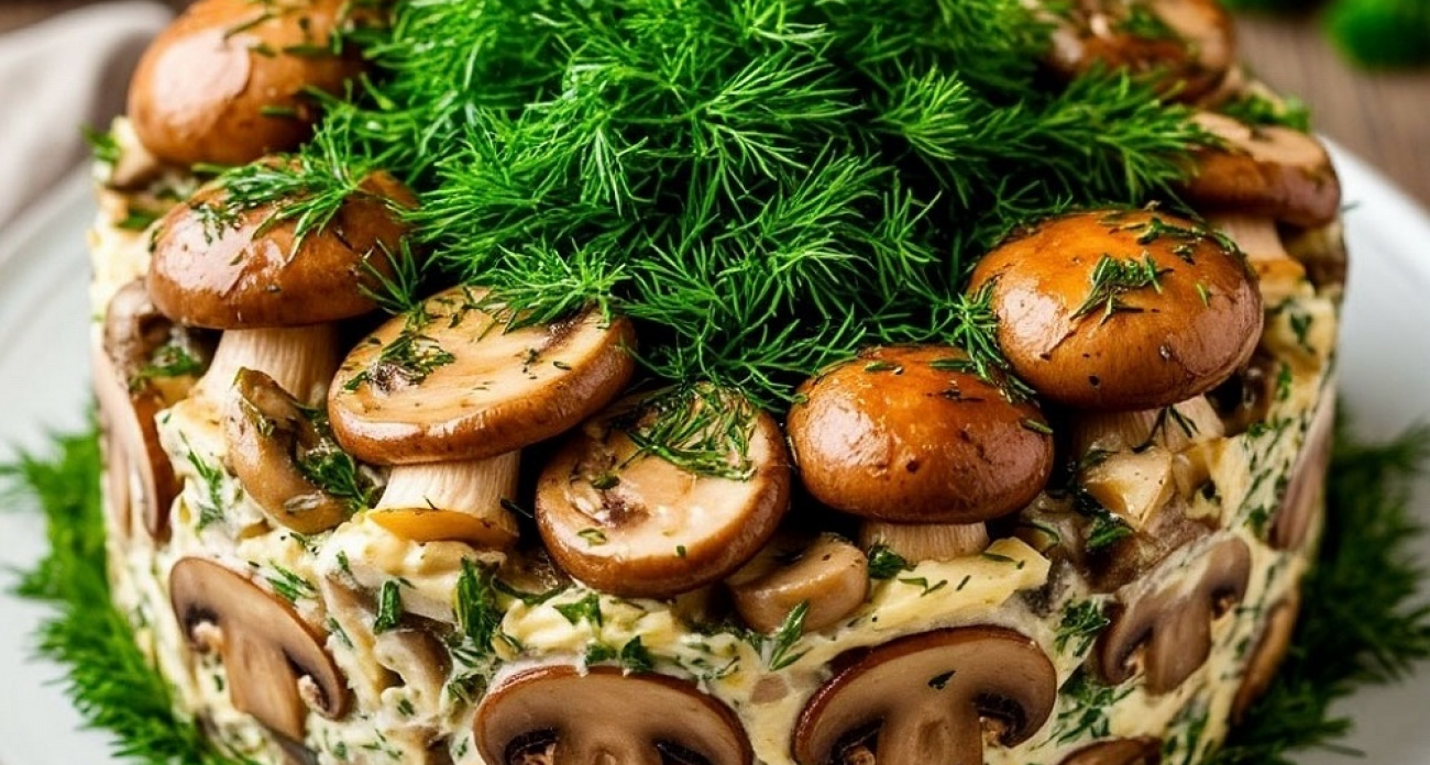 «Оливье» устарел: Огненная Лошадь предпочтёт салат «Лесная поляна» — эффектно и свежо