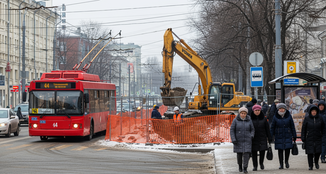 Троллейбус № 4 изменит маршрут на три дня из-за канализации