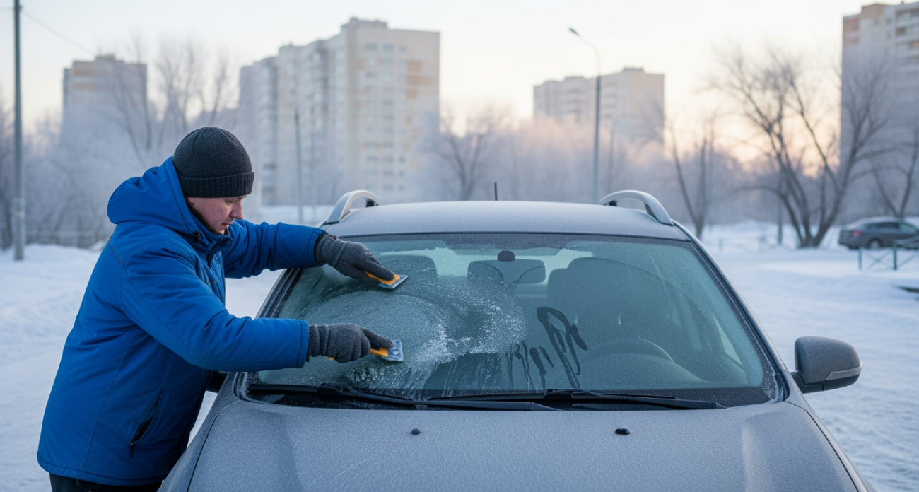 Размораживаю лобовое стекло за полминуты: хитрость, которая работает