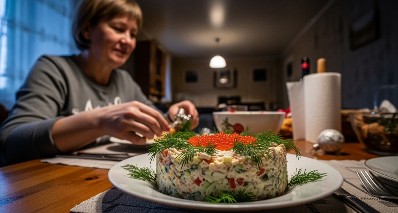 Салат Наслаждение - тренд новогоднего стола, который переживает привычные Оливье и Шубу