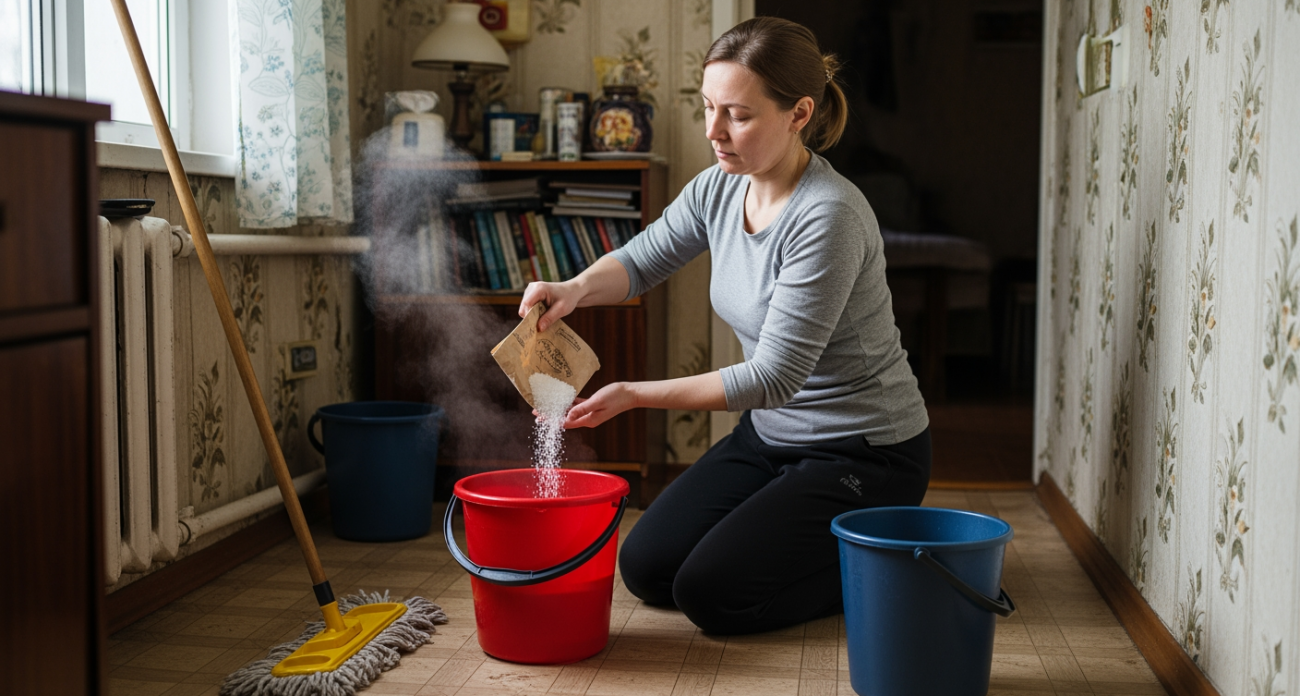 Три недели натираю полы уксусом с содой: в квартире произошло то, чего не ожидала никто