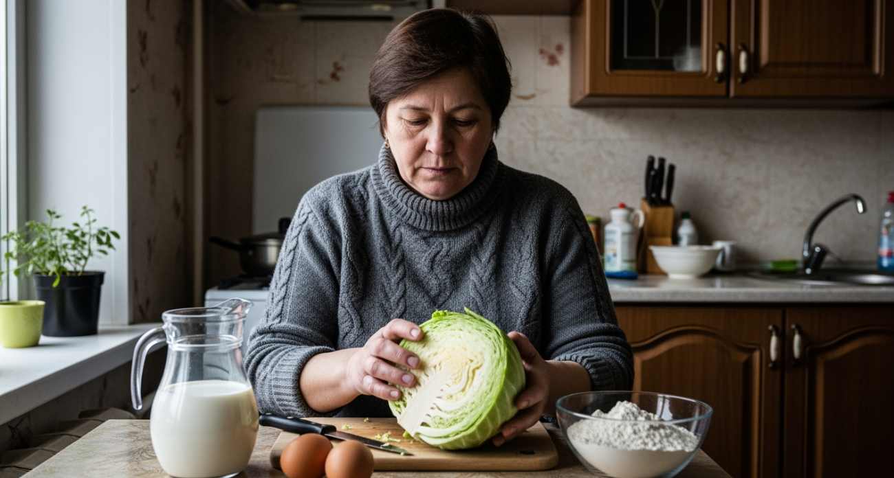 Беру немного капусты и 1 стакан кефира, готовлю вкусный обед "из ничего": сытно, ароматно и очень вкусно
