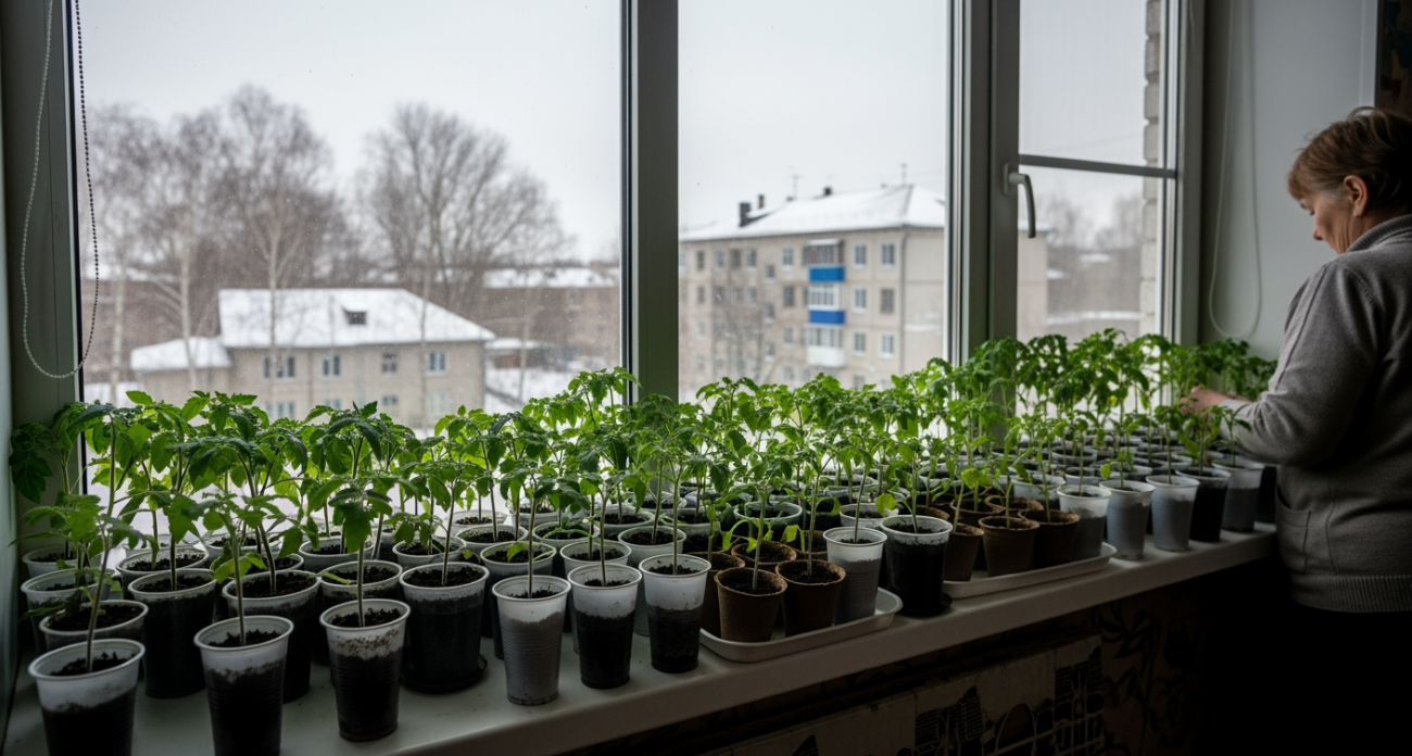 Секретный литровый ингредиент превращает хилую рассаду перцев и томатов в мощные, коренастые растения