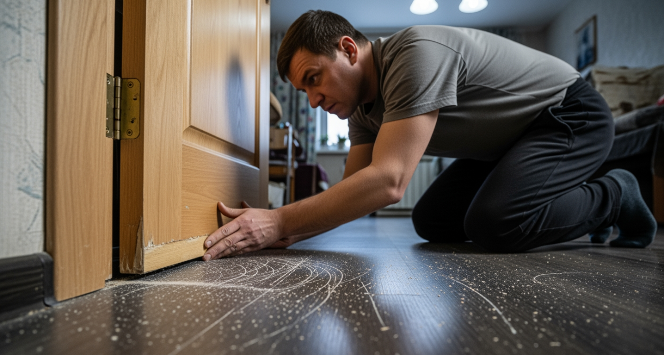 Дверь цепляет пол при открывании? Умный лайфхак избавит от проблемы за 5 минут без замены петель