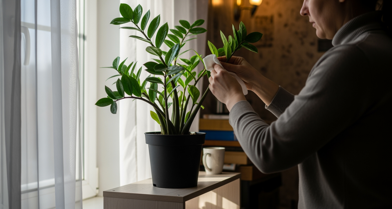 Бабушкин рецепт живительного настоя для замиокулькаса — всего 2 капли раз в неделю разбудят спящие почки суккулента