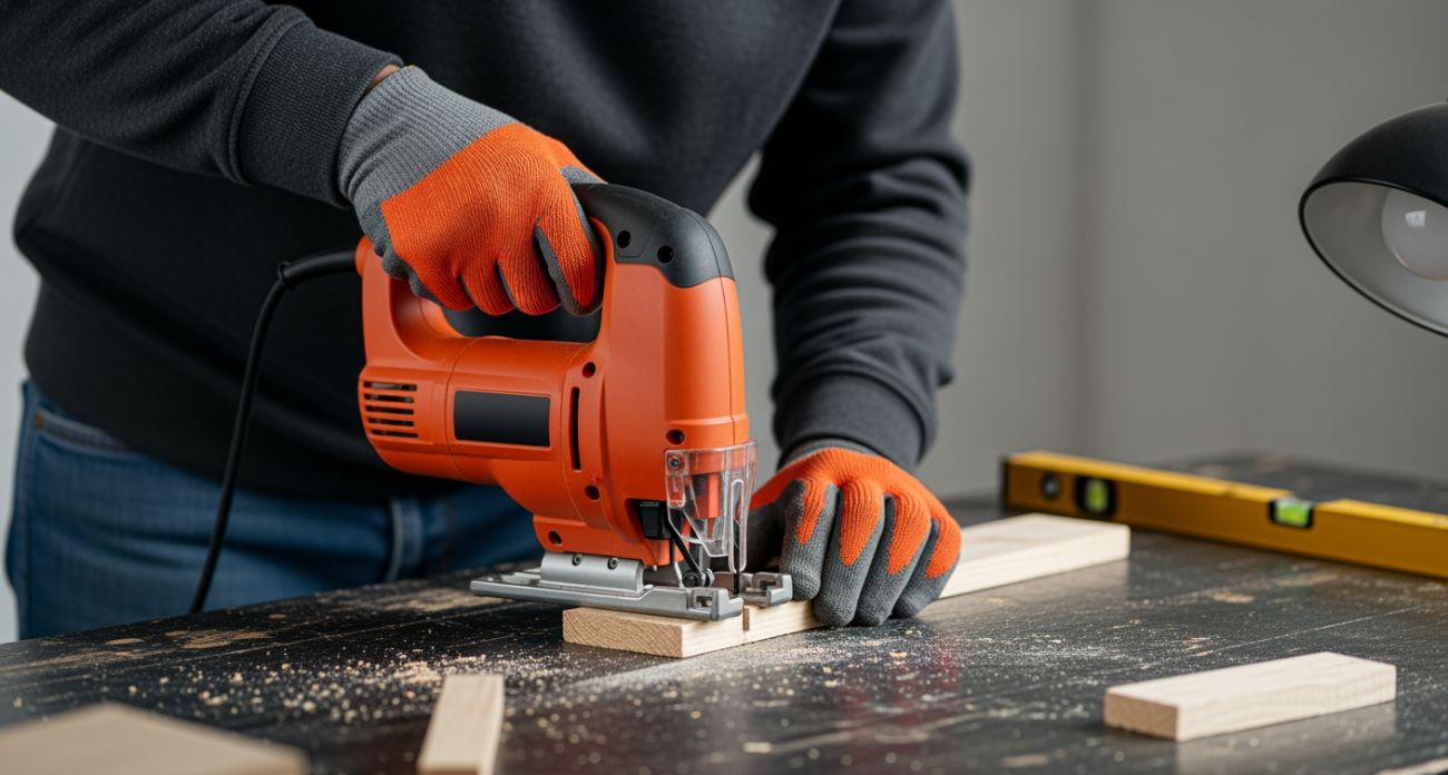 Дедовский способ укротить строптивый электролобзик и получить идеально ровный рез без лишних усилий