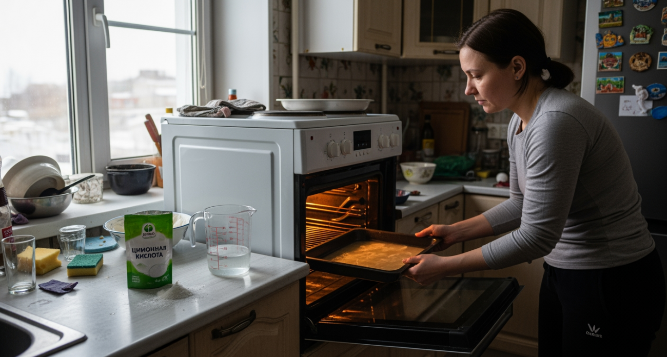 Всего ложка этого средства в духовке на ночь — и утром вы не узнаете свою плиту от чистоты