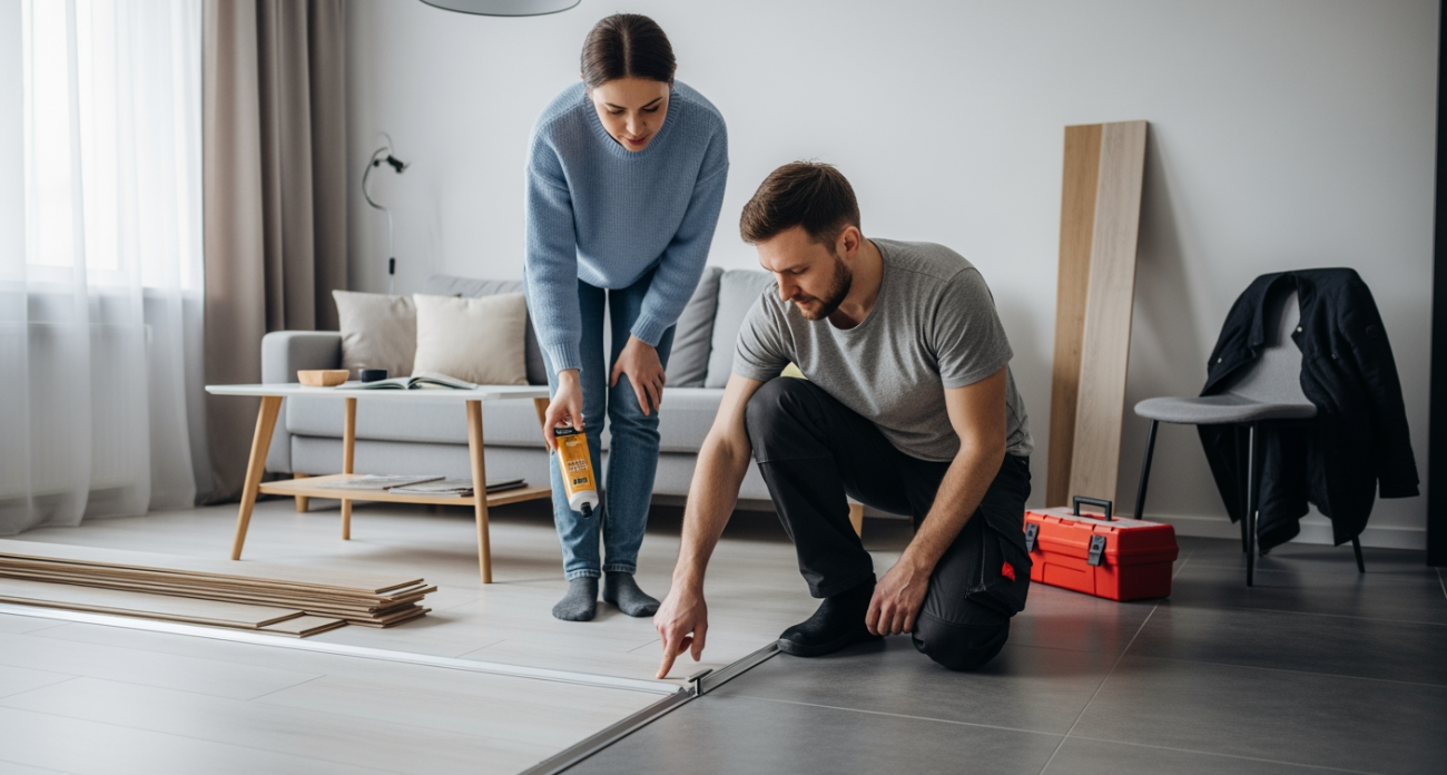 Забудьте про саморезы: мастер раскрыл секретный метод соединения плитки с ламинатом как в дорогом ремонте