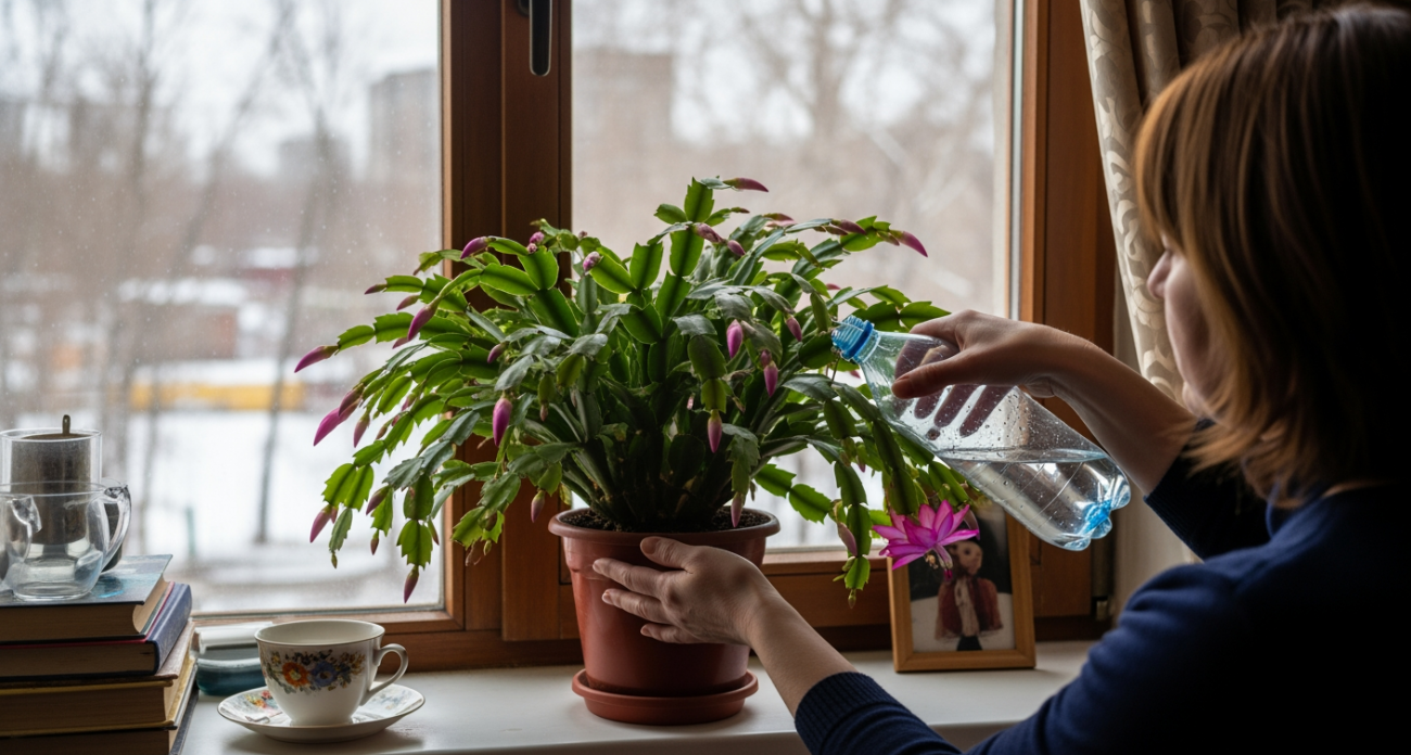 Простой домашний раствор за копейки заставит ваш декабрист взорваться цветами даже в самую холодную зиму