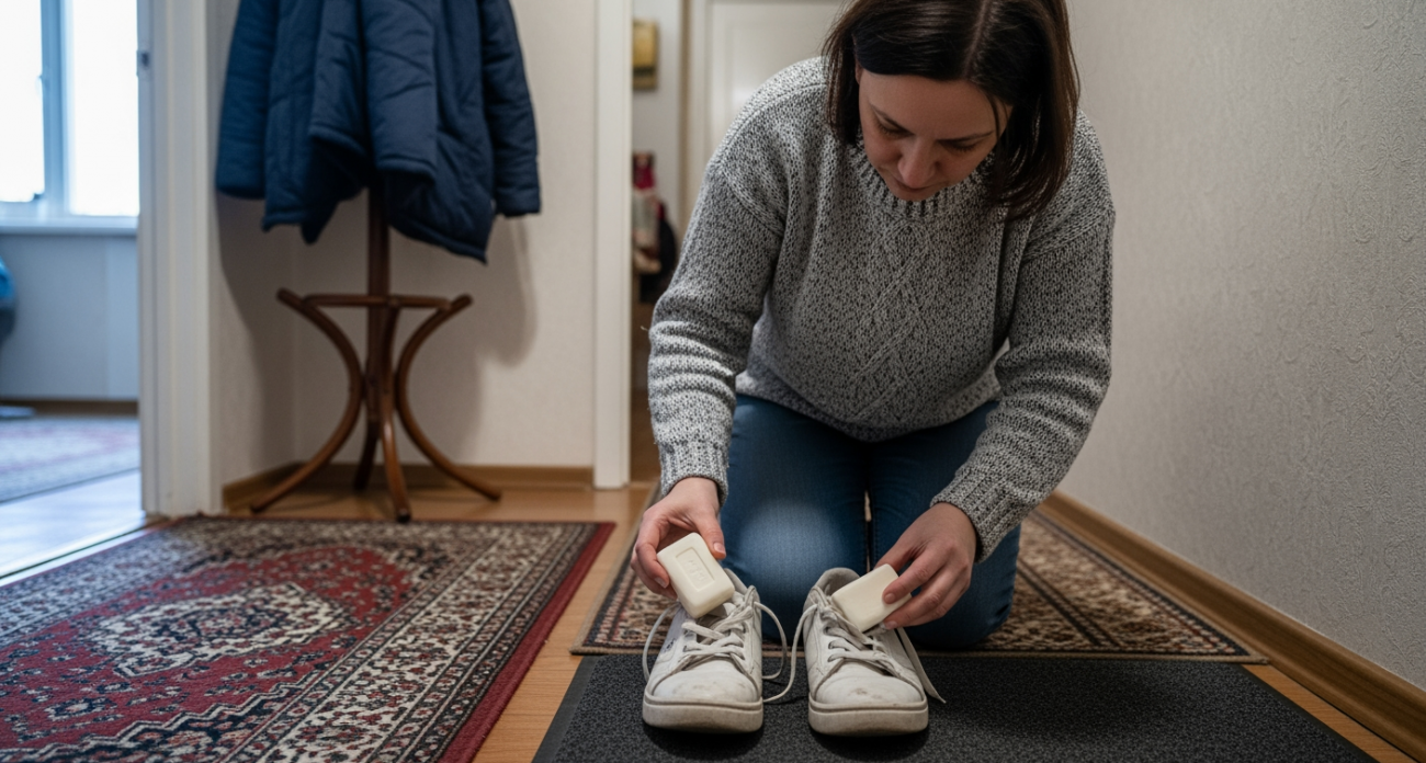 Простой трюк с хозяйственным мылом от наших бабушек вернет любимой обуви блеск и вид прямо из магазина