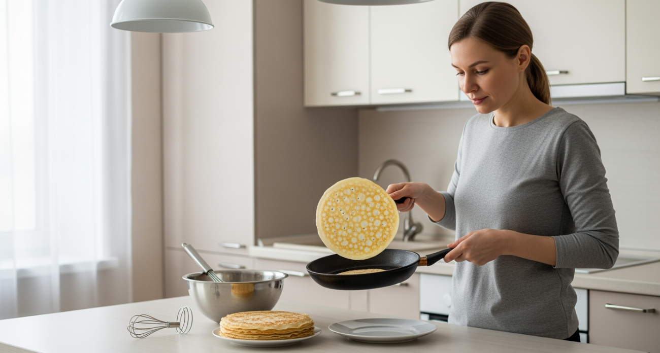 Забудьте про обычные дрожжевые блины — мой заварной рецепт на кипятке покорил всю семью нежностью и кружевной текстурой