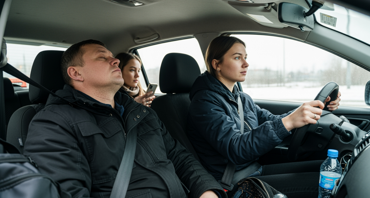 Пассажирка проехала 200 км за рулем чужого такси вместо уснувшего водителя