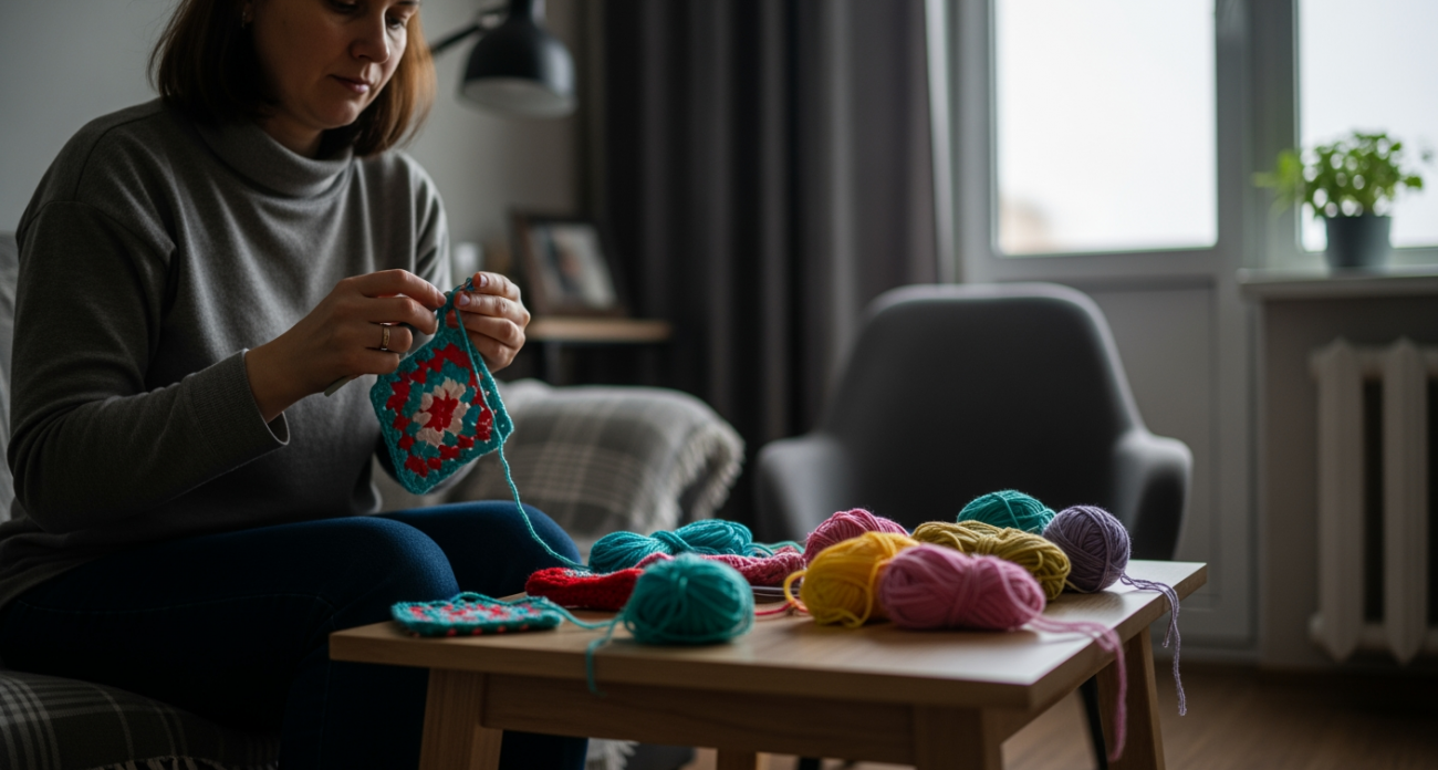 Соседка показала как превратить клубки остатков пряжи в полезные домашние мелочи за один вечер