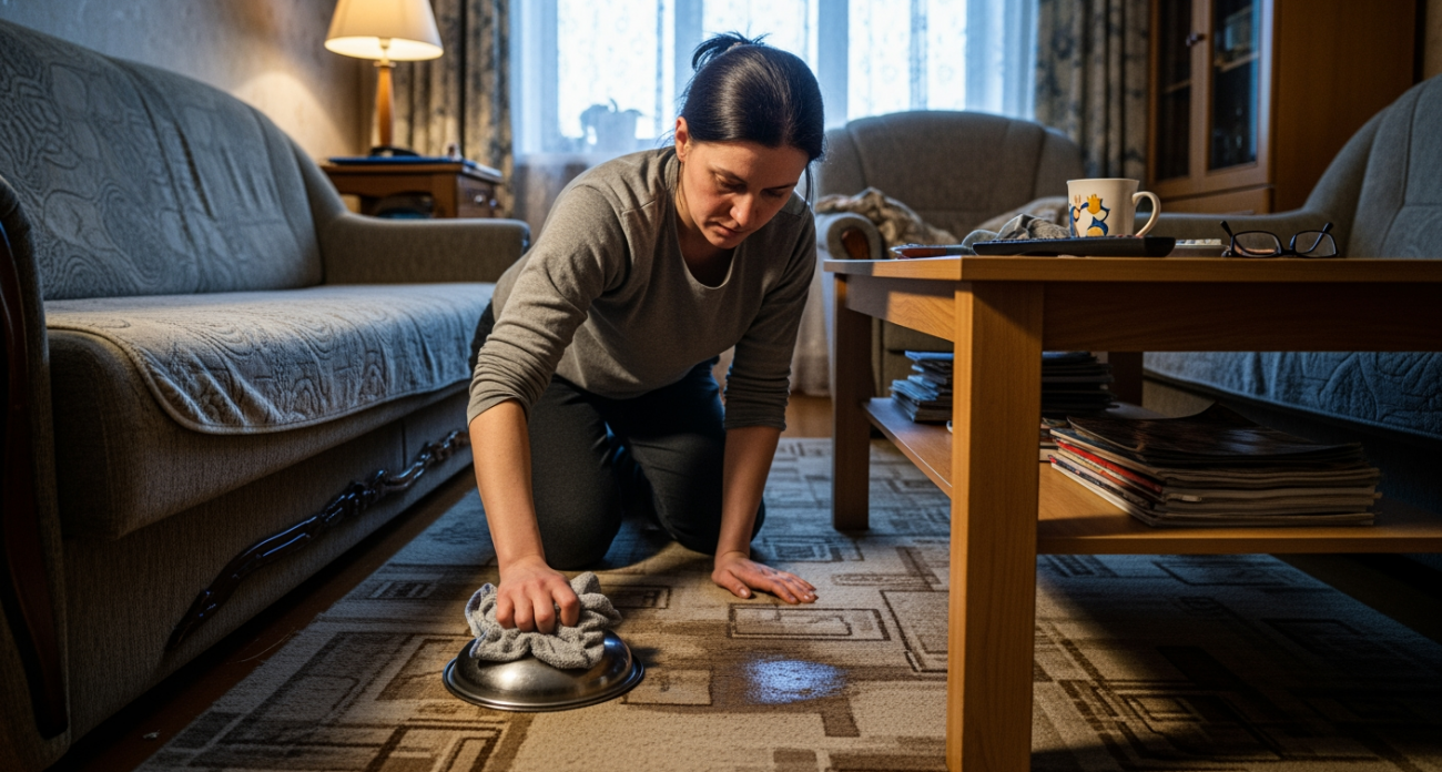 Один простой трюк превращает домашний ковер в идеально чистый за считанные минуты без химчистки