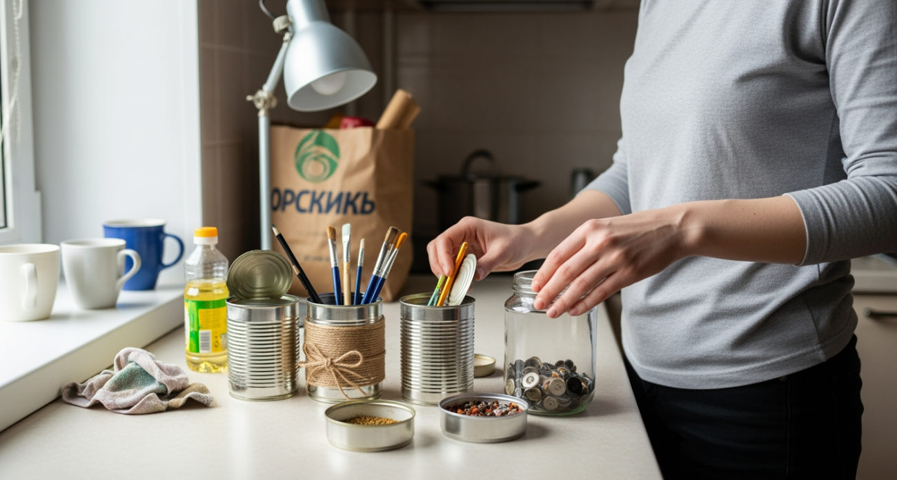 Пустые банки от кофе превращаю в полезные вещи для дома и дачи за пару минут