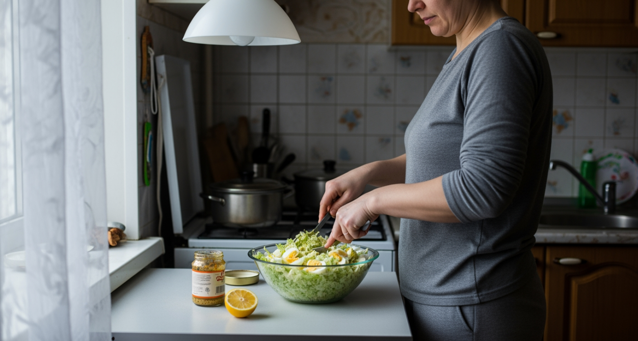 Капуста и пара яиц превращаются в салат мечты благодаря секретной горчичной заправке моей бабушки