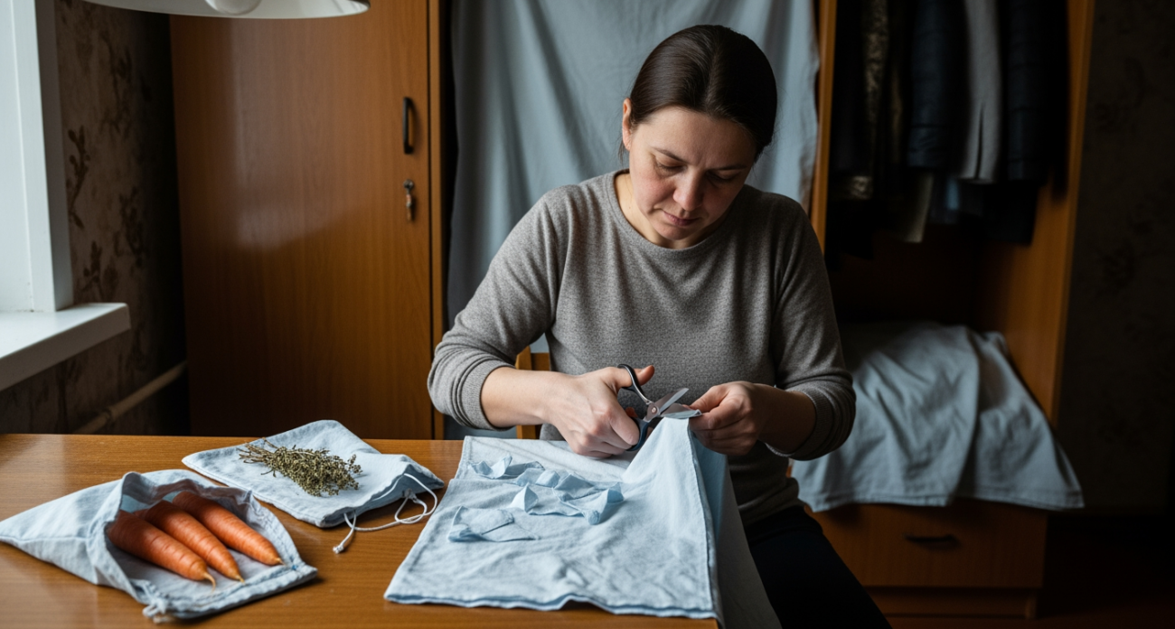 Зачем выбрасывать старые простыни и пододеяльники когда из них получаются нужные вещи для быта