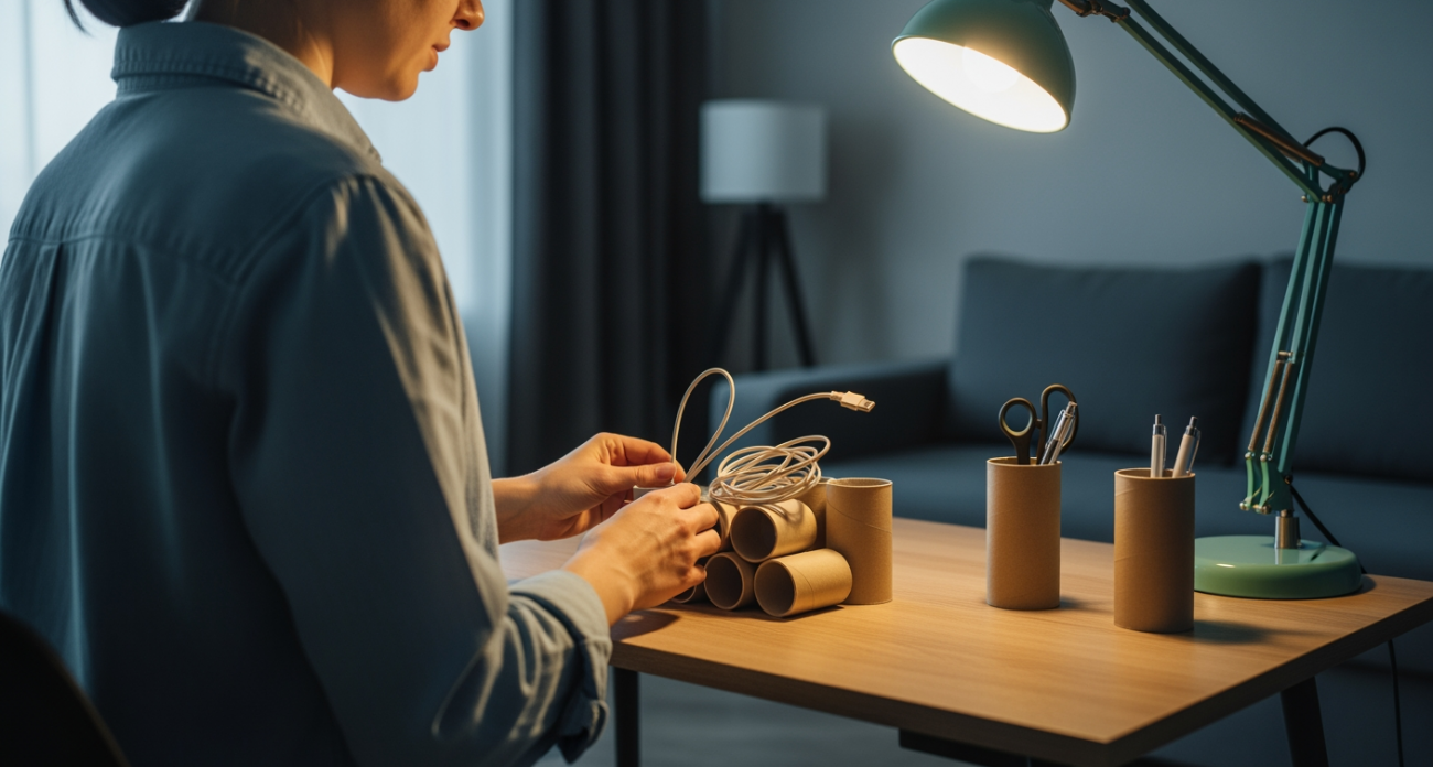 Пустые втулки от туалетной бумаги заменяют дорогие органайзеры и помогают навести порядок бесплатно