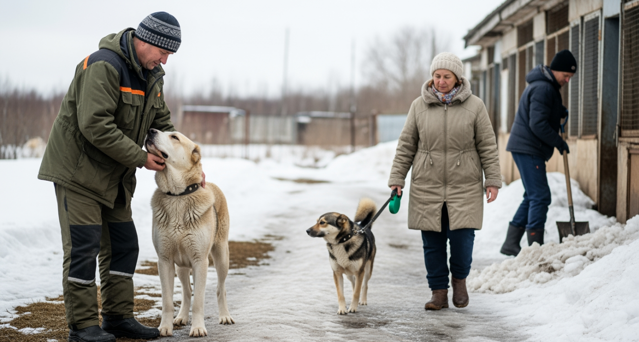Реабилитанты наркодиспансера спасли от снежных завалов приют «ЗОО 37»