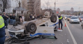 В Иванове перевернулся автомобиль ДПС, спешивший на место аварии