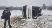 В Ивановской области перевернулся автобус: погиб водитель, пострадали пассажиры