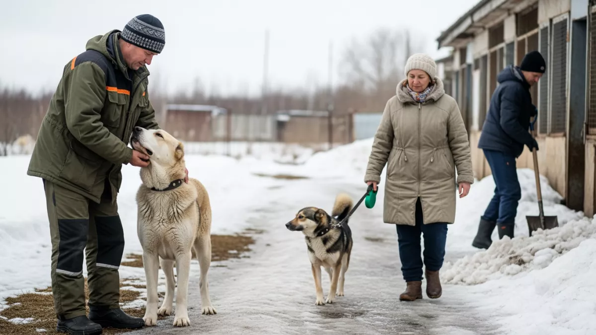 Реабилитанты наркодиспансера спасли от снежных завалов приют «ЗОО 37»
