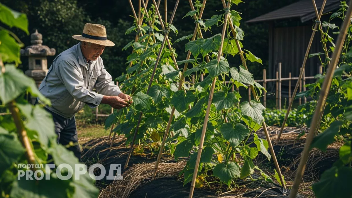 Японский способ посадки огурцов превратил мою грядку в зеленый конвейер урожая