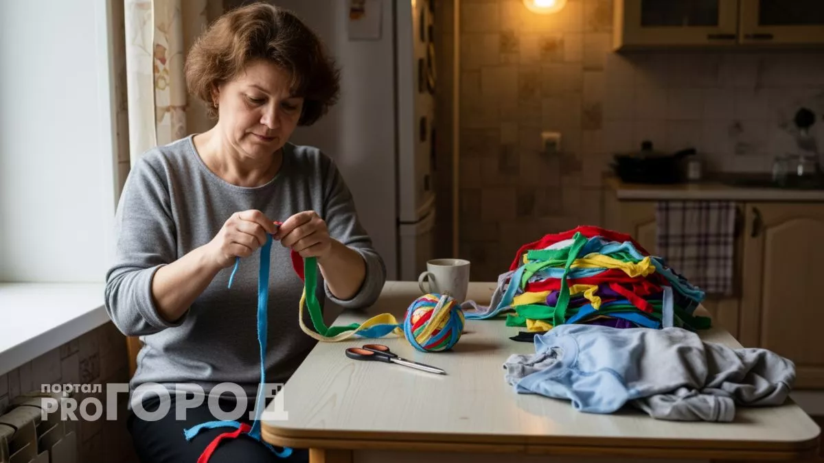 Лоскутки ткани превращаю в домашние помощники которые экономят деньги и место в шкафах