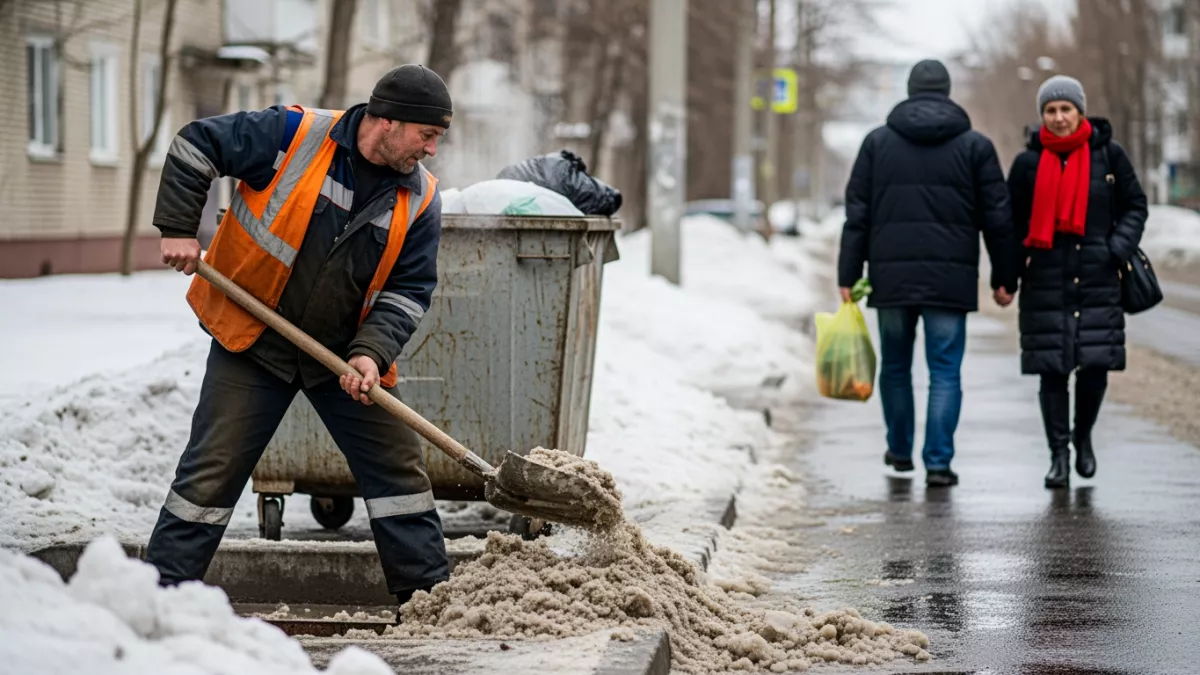 Аномальная зима парализовала вывоз мусора в регионе