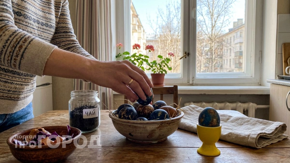 Природный цвет без химии: яйца получаются такими, что жалко есть