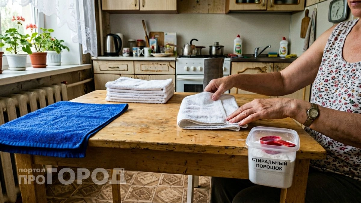 Добавляю один пакетик прямо в барабан и застиранные полотенца снова выглядят как новые