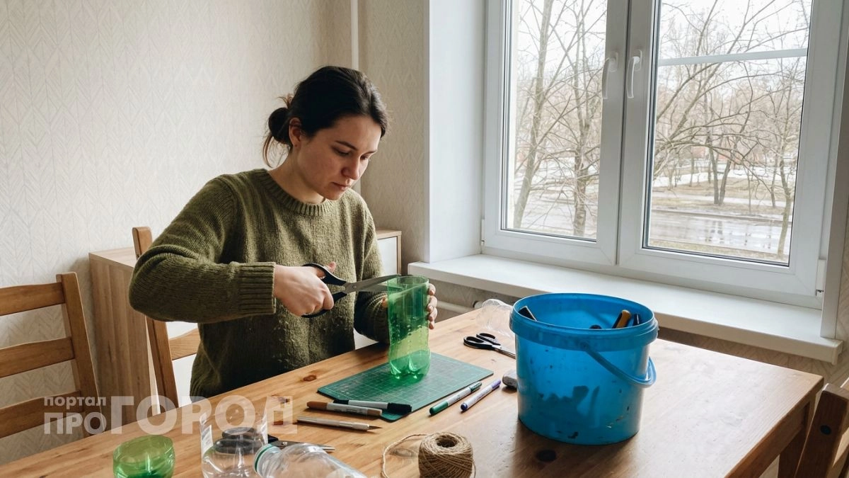 Не выбрасываю пластиковые бутылки до весны и собираю из них всё что нужно для грядок вместо покупного инвентаря