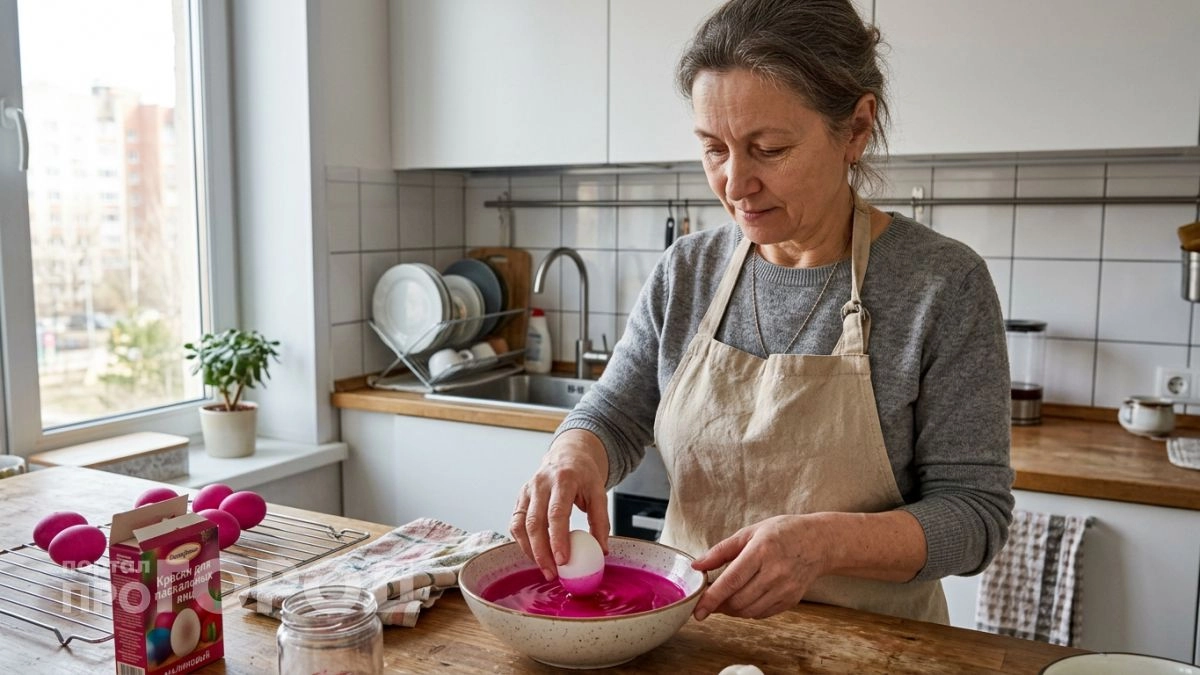 Заливаю яйца свекольным отваром на 5 минут — к Пасхе они сияют как настоящие рубины без всякой шелухи