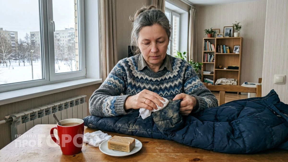 Два копеечных средства с кухни на губку — и через пять минут пуховик выглядит как после химчистки без единого развода