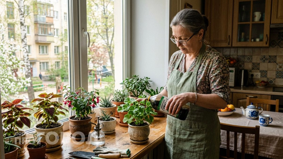 После зимы добавляю в горшки одну копеечную подкормку — через две недели всё буйно цветёт и соседи просят рецепт