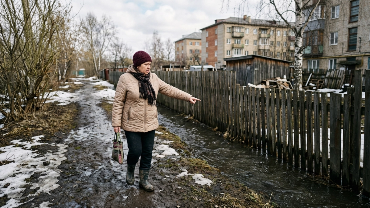 Река Лух в Ивановской области поднимается: дома на Набережной под угрозой подтопления