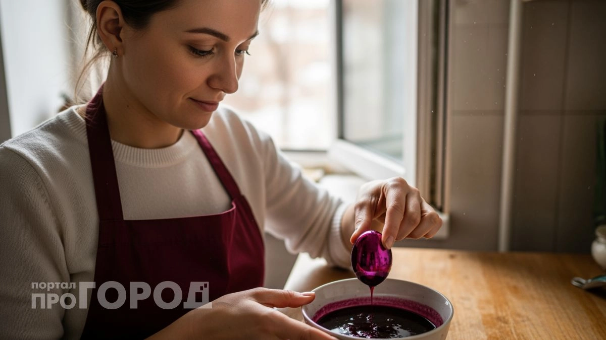 Горсть ягод из морозилки превращает обычные яйца в аметисты — луковая шелуха больше не нужна на Пасху