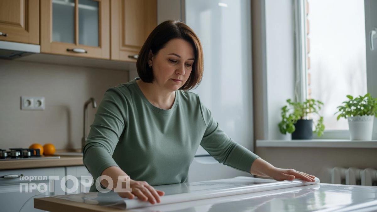 Купила в Чижике гибкое стекло за 500 рублей и наконец выбросила клеенку — стол выглядит как новый