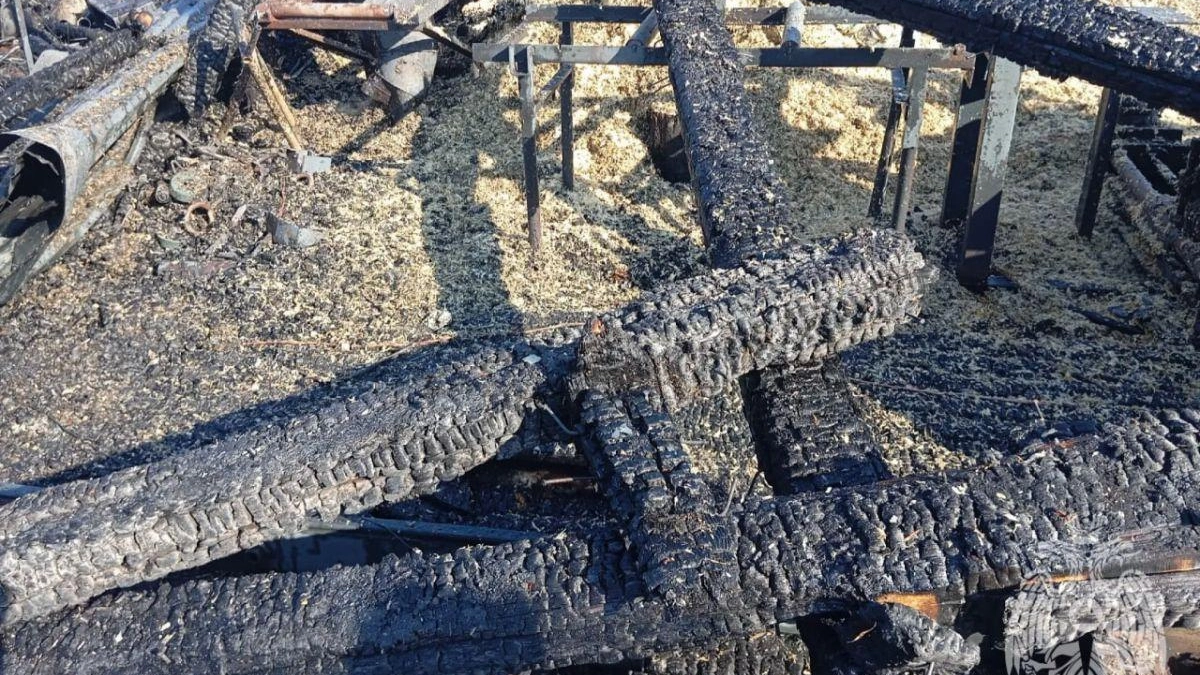 Ангар на 400 квадратных метров вспыхнул в Шуйском районе из-за печи